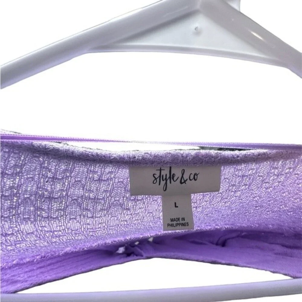 Style & Co Women's Purple Blouse. Size L Pre Owned - Picture 6 of 6